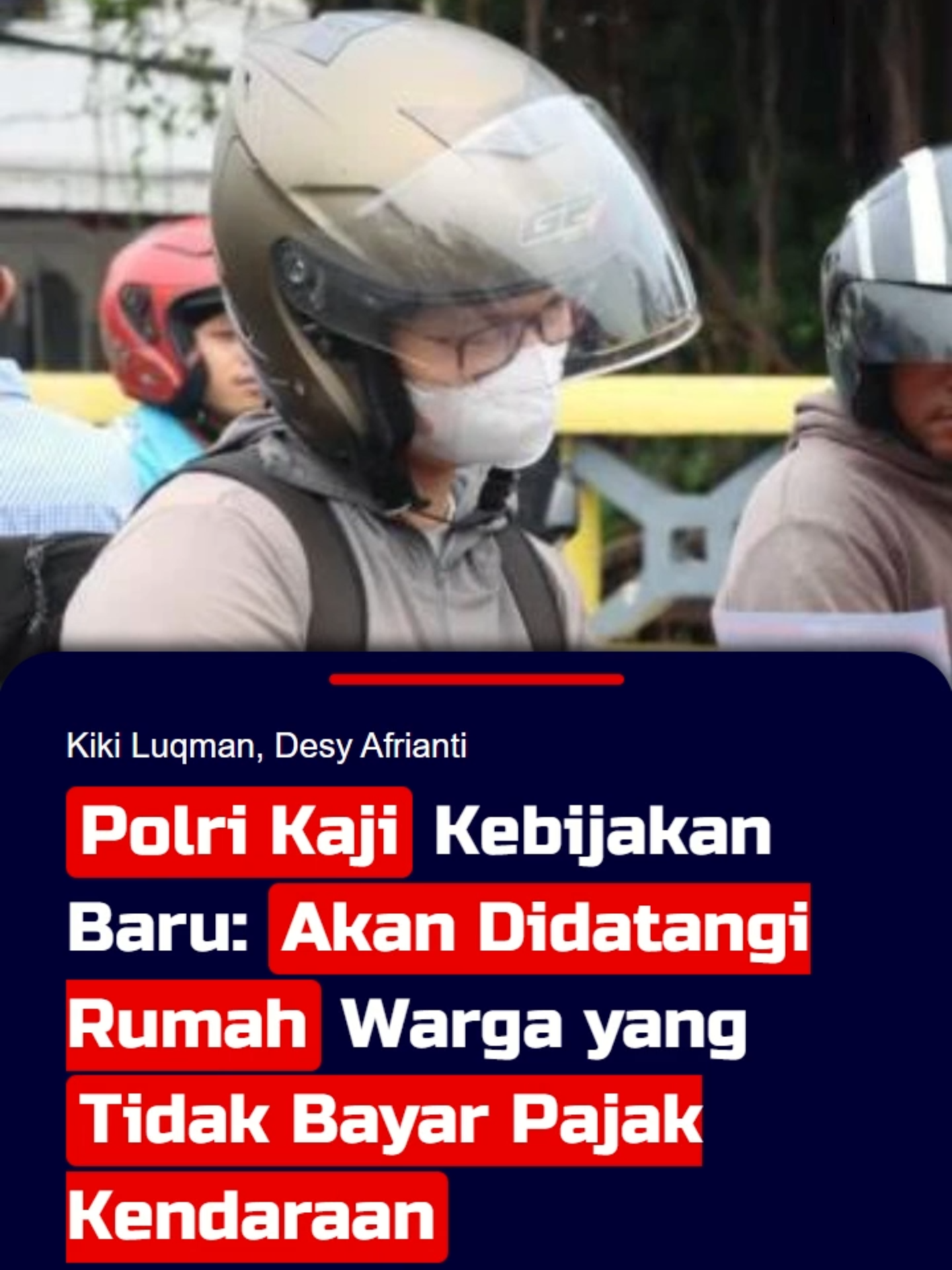 Polri berkomitmen untuk mendorong peningkatan kepatuhan masyarakat dalam membayar Pajak Kendaraan Bermotor (PKB).  Salah satu pendekatan yang tengah dikaji adalah program door to door, yaitu kunjungan langsung ke rumah para penunggak pajak. Program ini bertujuan mengingatkan masyarakat akan kewajibannya sebagai pemilik kendaraan bermotor, sekaligus meningkatkan kesadaran mereka dalam membayar pajak. Kepala Seksi Standarisasi STNK Korlantas Polri, AKBP Aldo S, menjelaskan, langkah door to door merupakan upaya pendekatan persuasif dari pembina Samsat di tingkat provinsi. Menurut Aldo, hal tersebut sudah dilaksanakan di beberapa daerah dan akan dilaksanakan secara berkelanjutan, diikuti daerah lainnya.  Nantinya program door to door yang diinisiasi petugas Badan Pendapatan Daerah (Bapenda) ini akan dibentuk tim. Anggota Polri yang datang didampingi oleh petugas Jasa Raharja. Sahabat KompasTV juga bisa memperoleh informasi terkini melalui website www.kompas.tv. #polri #pajak #pajakkendaraan #pajakkendaraanbermotor #polisi #bapenda