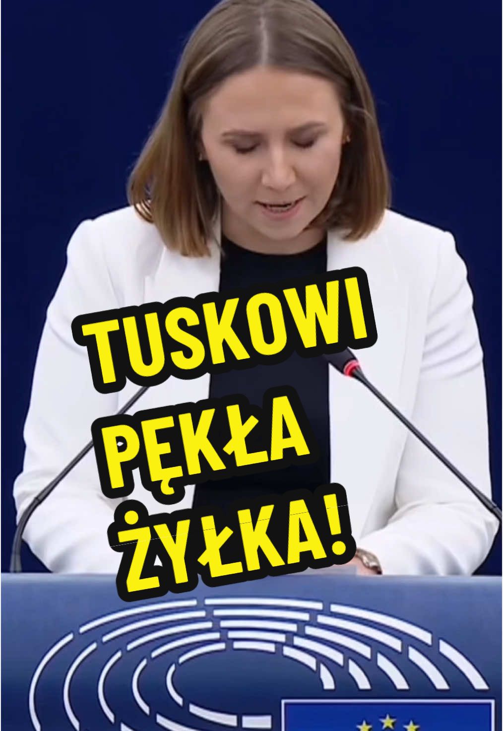 Poseł @Anna Bryłka nie zostawia na Tusku suchej nitki‼️  📣 Jest pan obłudnym oszustem. Ursula von der Leyen namaściła pana na polskiego premiera i od tego czasu zachowuje się pan jak niemiecki namiestnik w Polsce, bo panu jest obcy polski interes narodowy‼️ #ue #news #uniaeuropejska #moc 