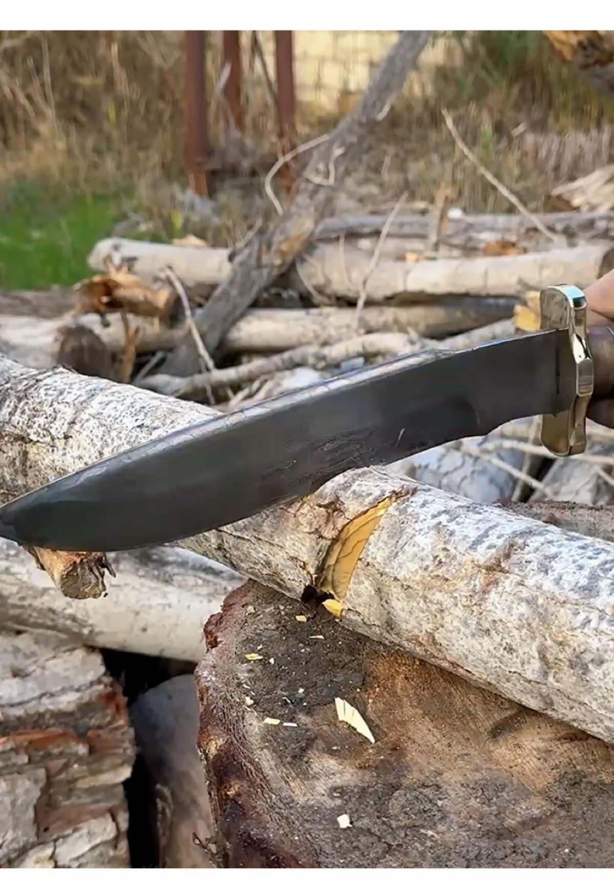 Turning a Truck Chain into a Giant Handmade Knife | Part 2 #making #knife #knifemaking #craft #steel #metal #craftsman #forging #DIY #fyp #foryou #usatiktok #viral #trending 