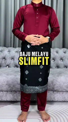 Nampak meriah pulak pakai baju Melayu colour Maroon mcm ni🤗 #bajumelayu #bajuraya #raya2025 #bajumelayuslimfit #bajumelayuraya 