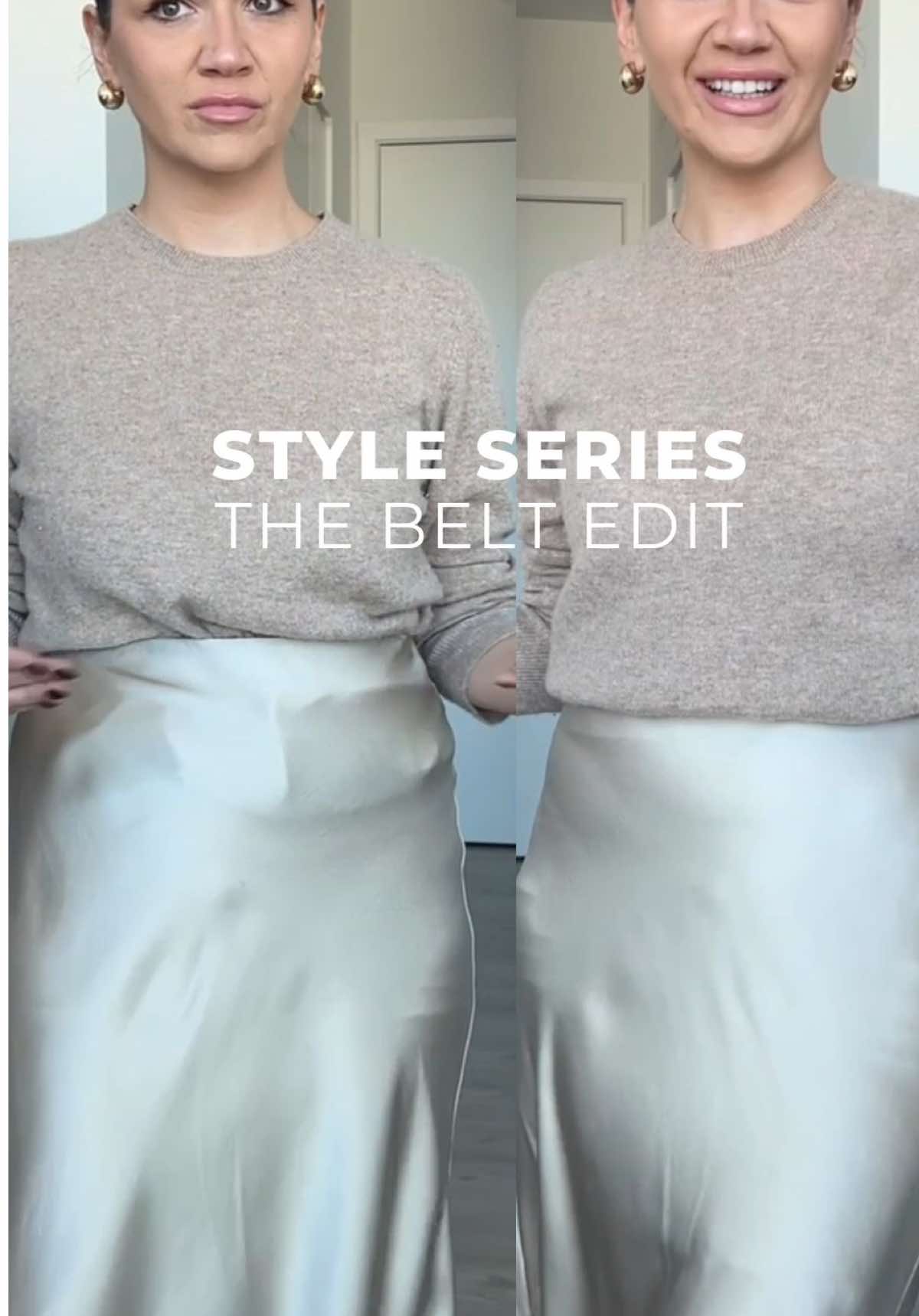 ✍🏼 Styling 101 | BELTS by @JASGOOD | AD One for tucking, one for glam, and one that doesn’t require adjustments 🤍 All items are linked in my bio as always 🥰 #workwear #belts #workoutfit #officestyle #styletips #styling #workbelt #officewear