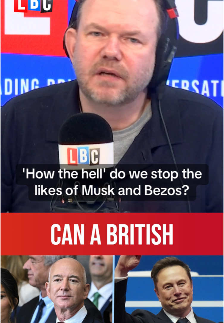 Replying to @Howdy00 James O’Brien isn't sure how the British government can 'rein in' the powers of big tech companies. #lbc #elonmusk #jeffbezos #donaldtrump #uspolitics #jamesobrien