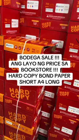 BODEGA SALE !!! ANG LAYO NG PRICE SA BOOKSTORE !!! HARD COPY BOND PAPER SHORT A4 LONG