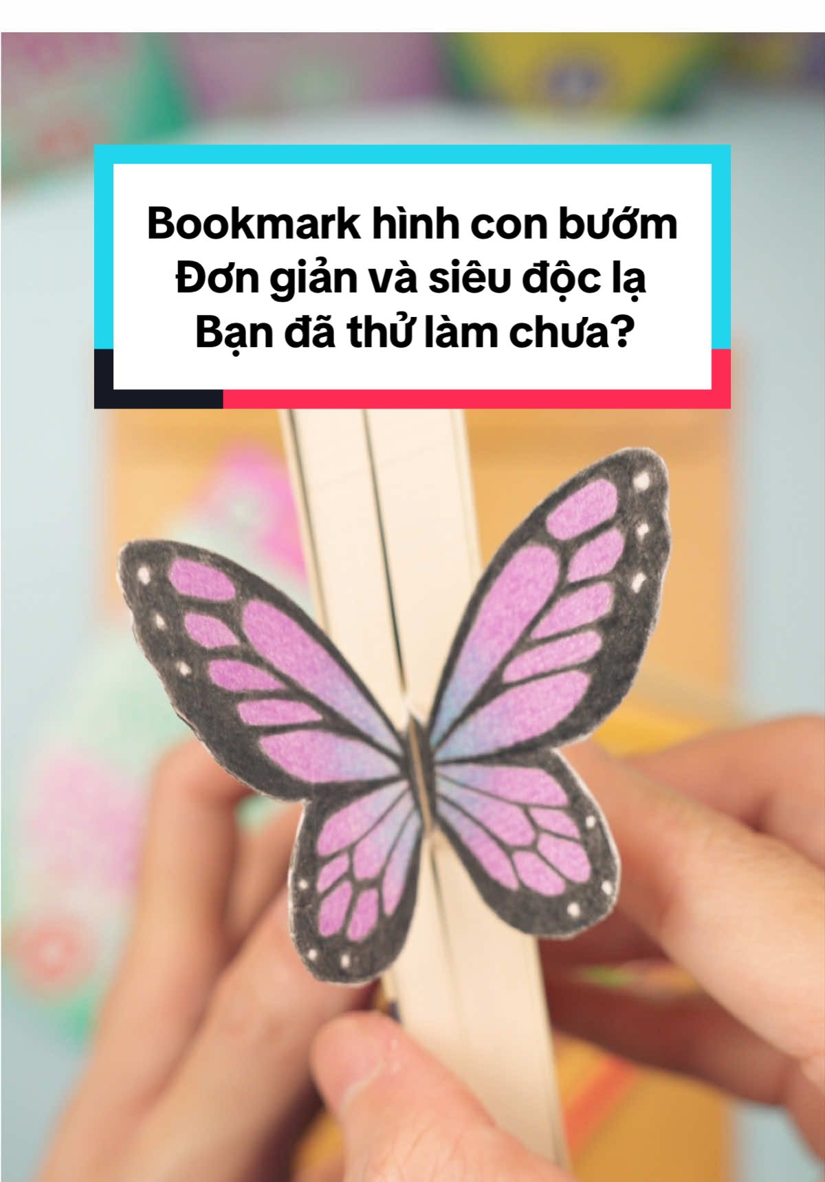 Bookmark hình con bướm siêu độc lạ và đơn giản. Cùng Crayola làm thử thôi 😍🥰🦋🎨 #crayolavn #vecungcrayola #tomau #crayolacoloredpencil #gocsangtao 