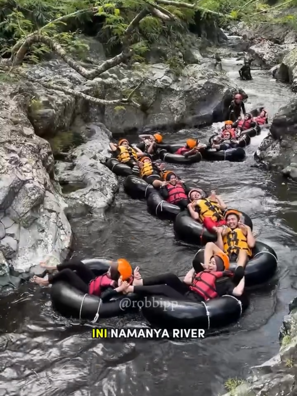 Seru banget gais main ini! Justru pas musim hujan gini waktu yang tepat buat main ini yaa, karena debit air lagi tinggi jadi badan ga ke bentur batu 👍 Kalian bisa cubain ini di @damarpayungadventure Repost : @robbipp #rivertubing #wisatapurwokerto #damarpayung