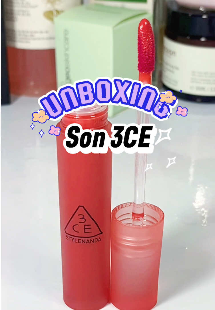 Màu son này của 3CE bà nào cũng nên có nè, đẹp quá lun ýyy 💋💄#unboxing #son #3ce #xuhuong #makeup #viralvideo 