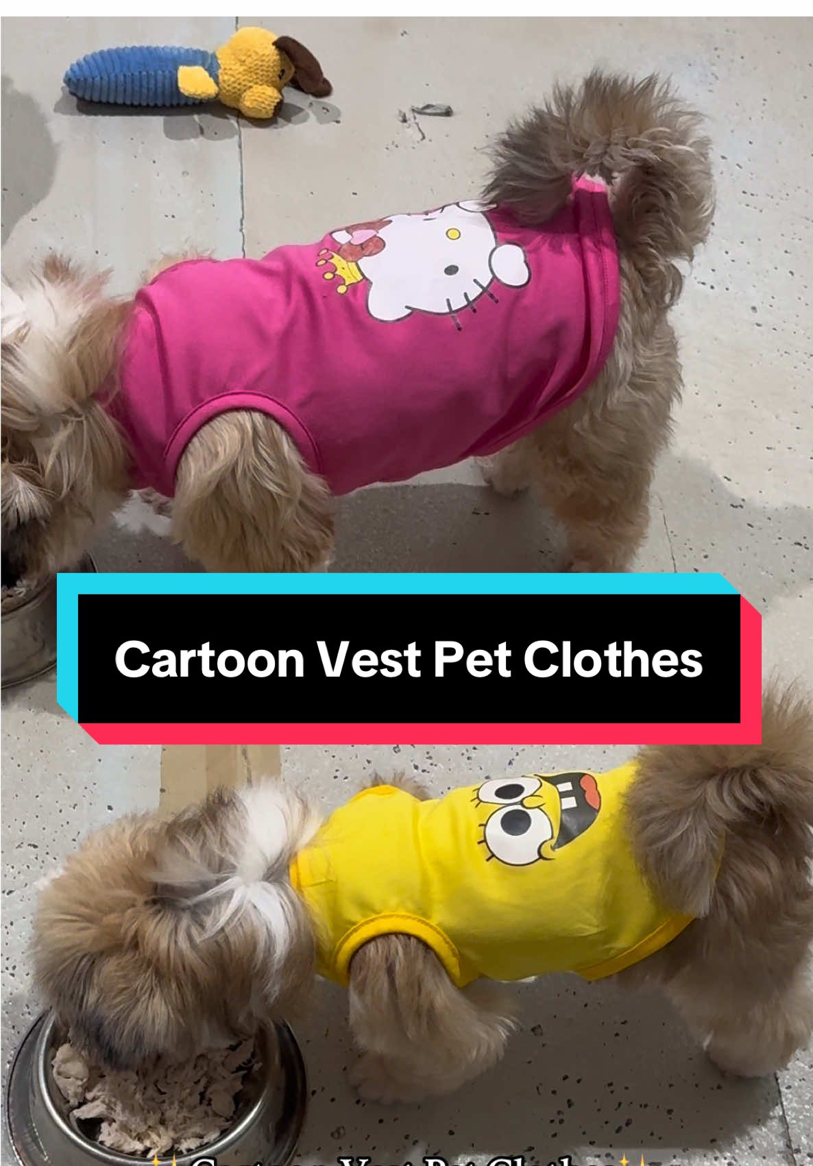 Perfect na pambahay! Super comfy! Cartoon Vest Pet Clothes #petclothes #dogclothes #clothes #foryou #fyp 