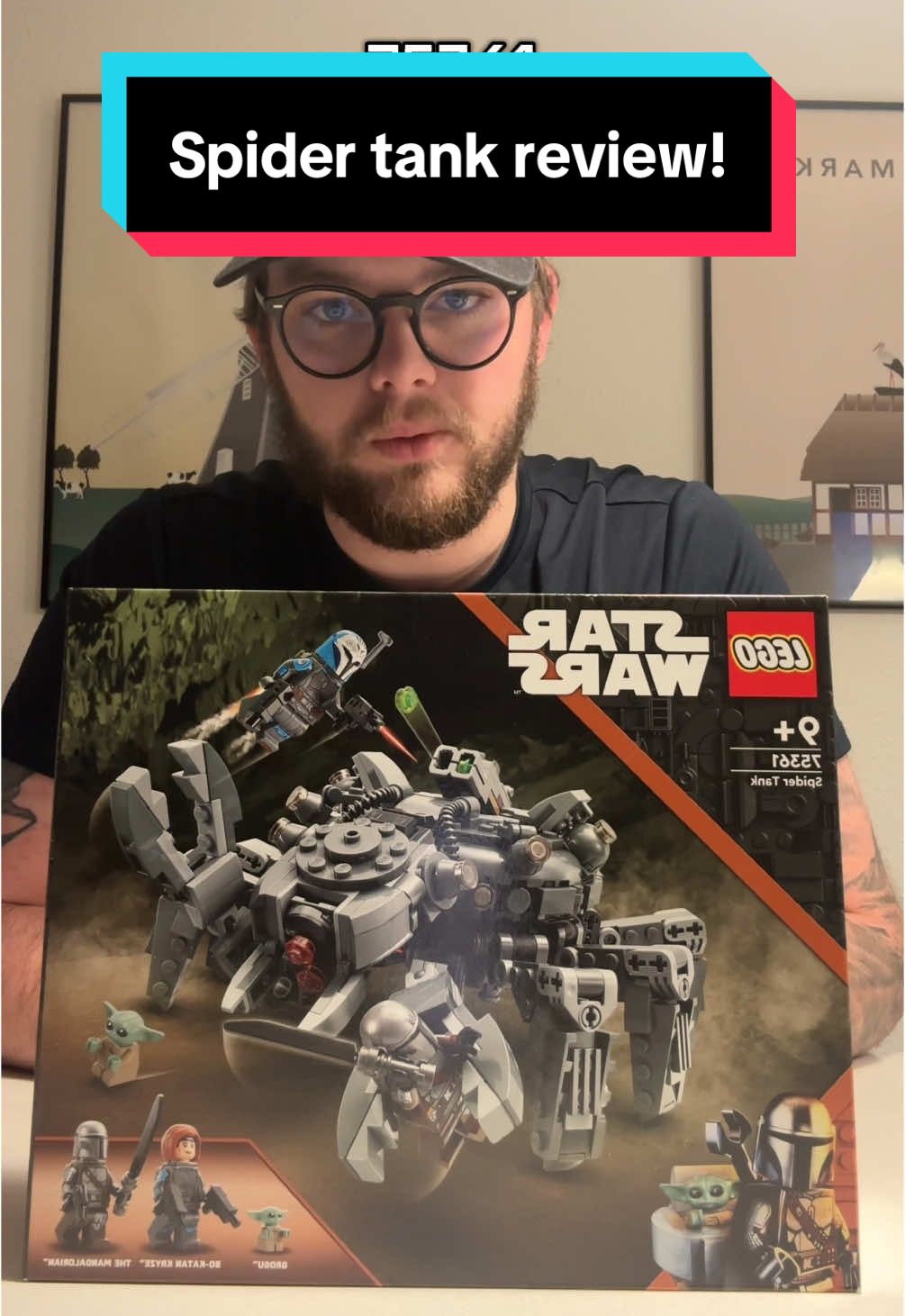 60 seconds Lego Star Wars review: Spider tank, from the mandalorian show! #lego #starwars #legostarwars #mandalorian #babyyoda #grogu #bokatan #legoreview 