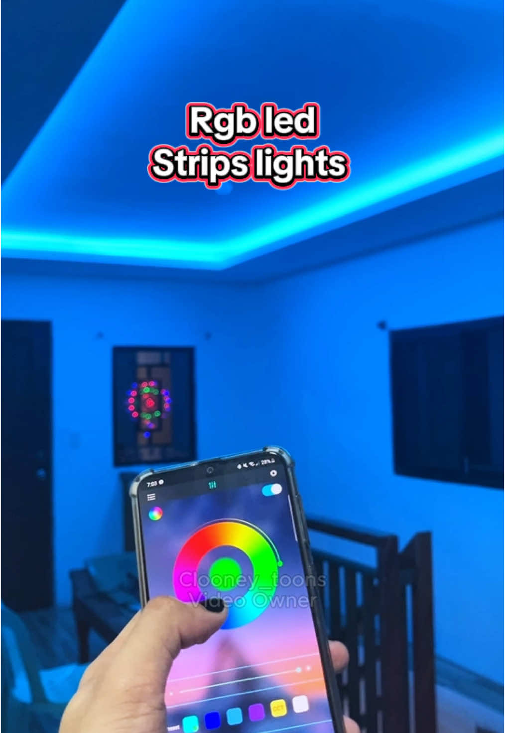 RGB Led strips with remote and mobile app  #rgblights #ledlight #rgbledlights #rgbstriplight #covelights 