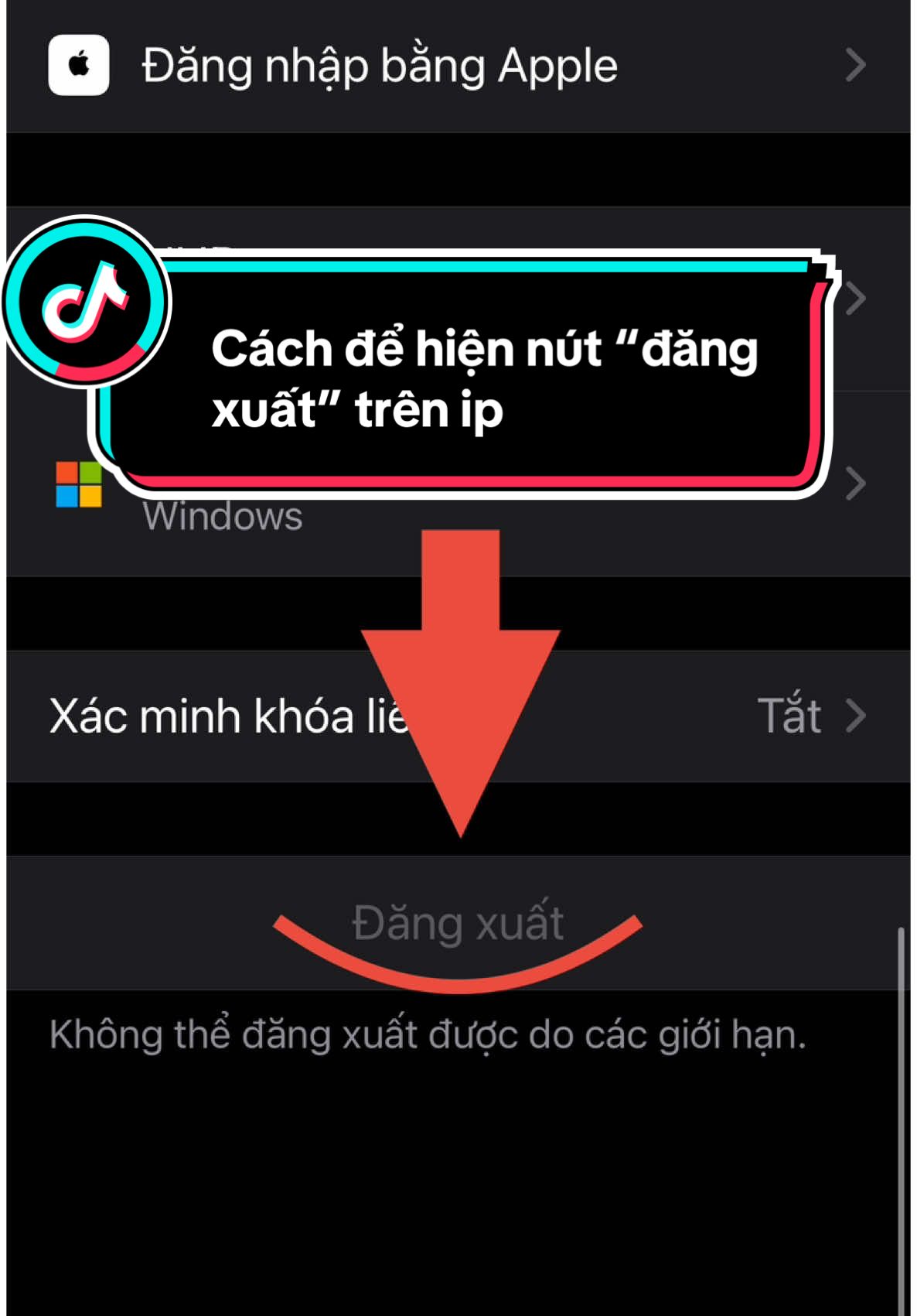 Cách sửa lỗi không thể “đăng xuất” id apple #xuhuong #share 