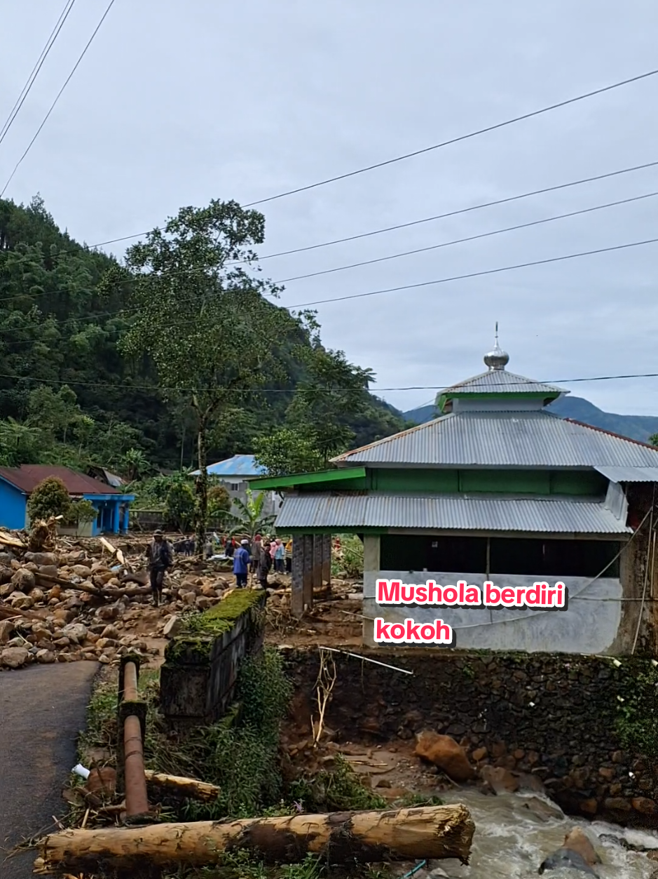 longsor di Petungkriyono pekalongan. mushola aman tidak tersentuh batu yang menggunung didepnya #longsorpetungkriyono #prayforpetungkriyono #petungkriyono #longsorpekalongan 