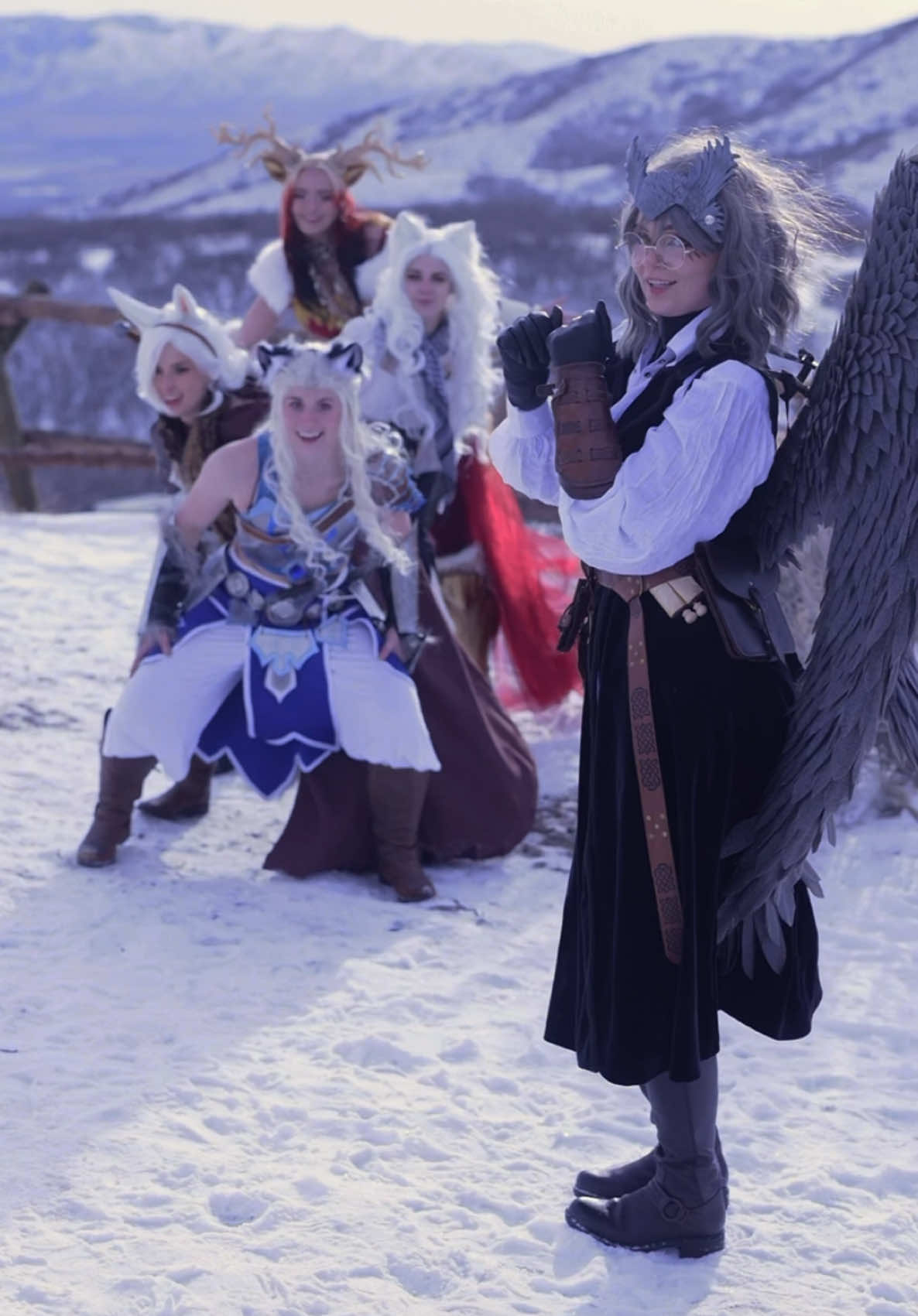 I guess TikTok is staying! But we aren’t complaining ♡ @Shay🦊 @𝘈𝘵𝘩𝘦𝘯𝘢 @Raine Emery @Halcybella #cosplay #cosplayers #cosplaygirls #cosplaytiktok #animallover #snowleopard #articfox #deer #owl #rabbit #knight #dnd #adventure #larp #oc #originalcharacter #renfaire 