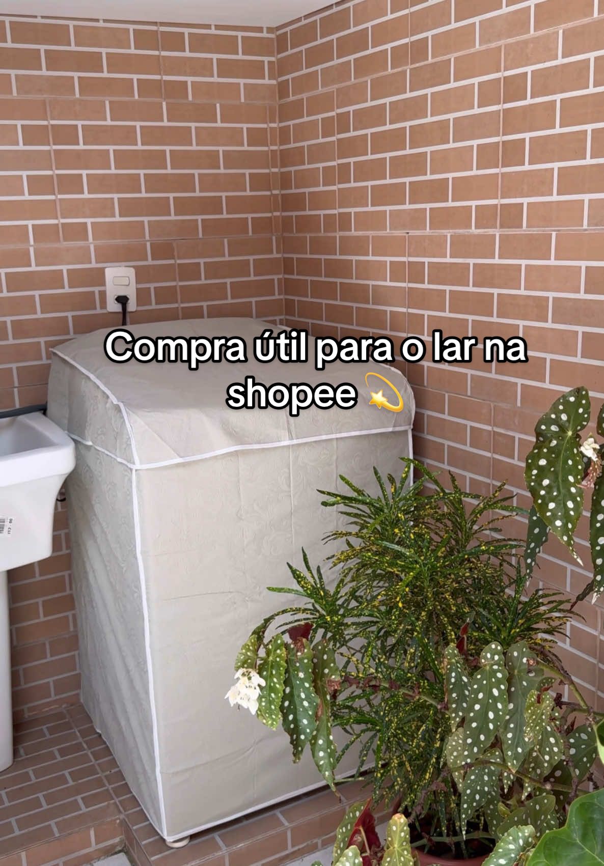 Comprinha útil para o lar 🏠  Capa para máquina de lavar baratinha na @Shopee Brasil  #comprasonline #comprinhasshopee #itensparacasa #lavanderiaorganizada #donadecasa 