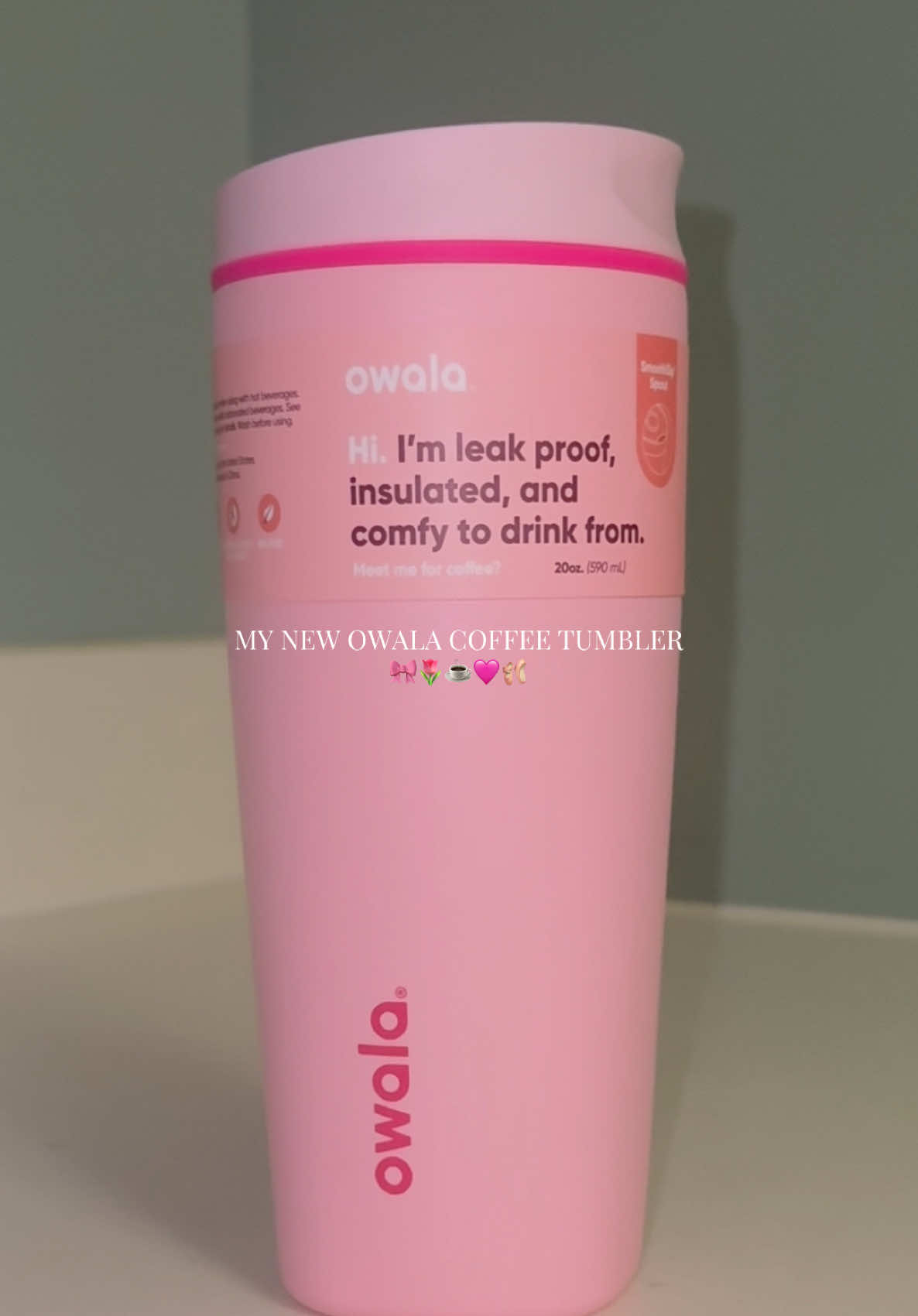 Owala coffee tumbler in pucker up 😍🎀✨ #pinkowala #coffeetok #coffeetumbler #owala #owalafreesip 