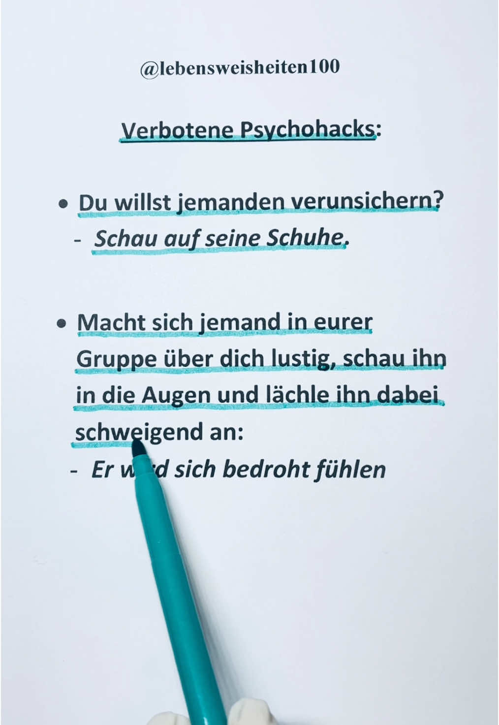 Verbotene Psychohacks !!! #lebensweisheiten #psychology #leben #zitate #weisheit #lesen #fyp #hacks 