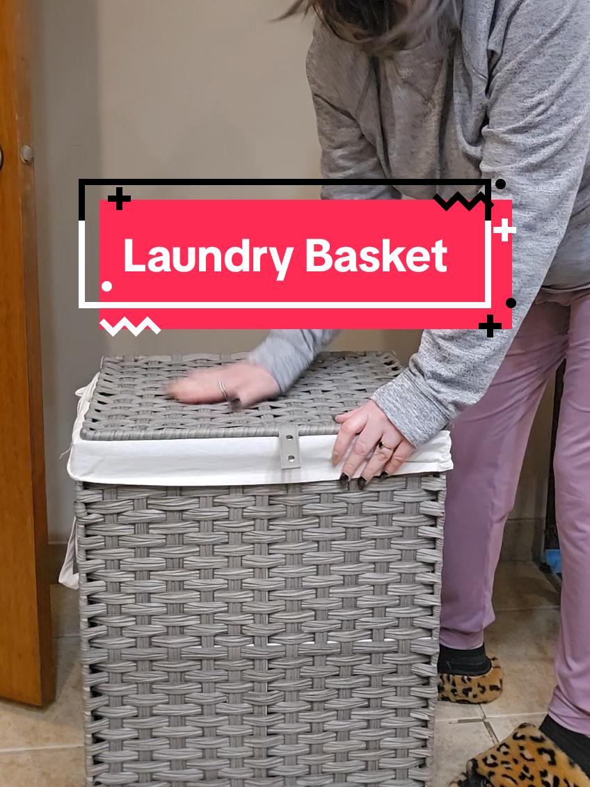 Time to replace those laundry baskets that break or refuse to stand up right #laundry #laundrybasket #hamper #rattan #CleanTok #bathroom 