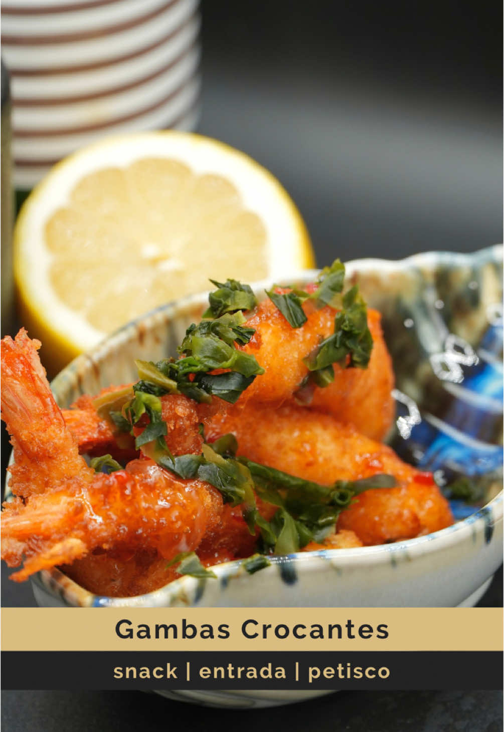 GAMBAS CROCANTES 🍤 - Preparados para uma explosão de sabores? 😉  Deixa o teu comentário e eu partilho contigo todos os ingredientes. 🤤 - E agora…? Agora é a tua vez!!🫵😏 - - - - - #ochefemtuacasa #qchef #snack #crocantes 