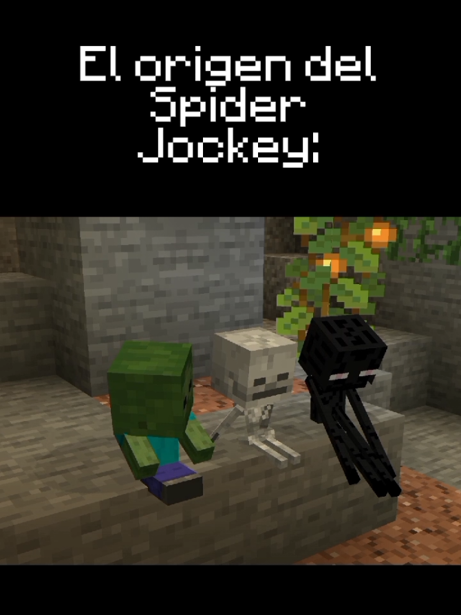 Spider Jockey: cuando una araña se vuelve Uber y un esqueleto no sabe caminar . . . #fyp #fypシ゚ #Minecraft #minecraftfyp #minecraftmemes #minecraftonly #minecrafthumor #minecrafttiktok #memes #humor #games #spanish #clarence 