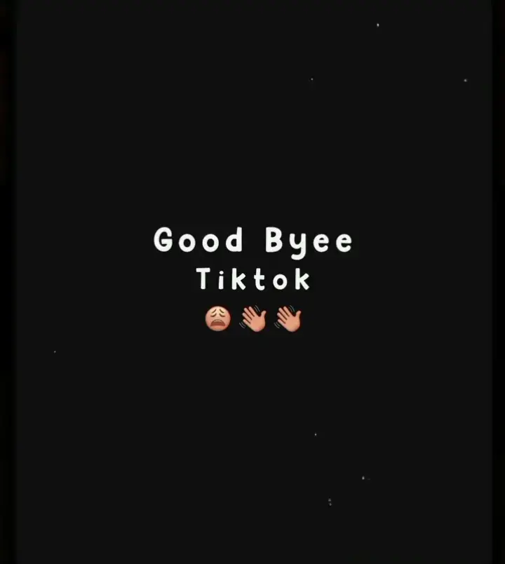 Good bye TikTok see you after 90 day 