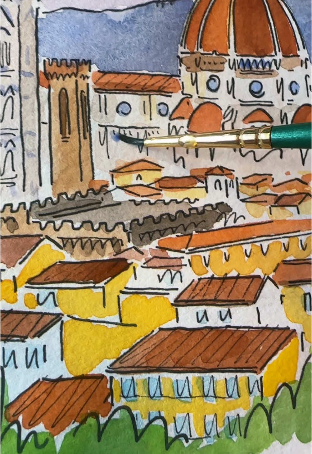 Florence ✨☀️ #fyp #watercolor #italy #florence #firenze 