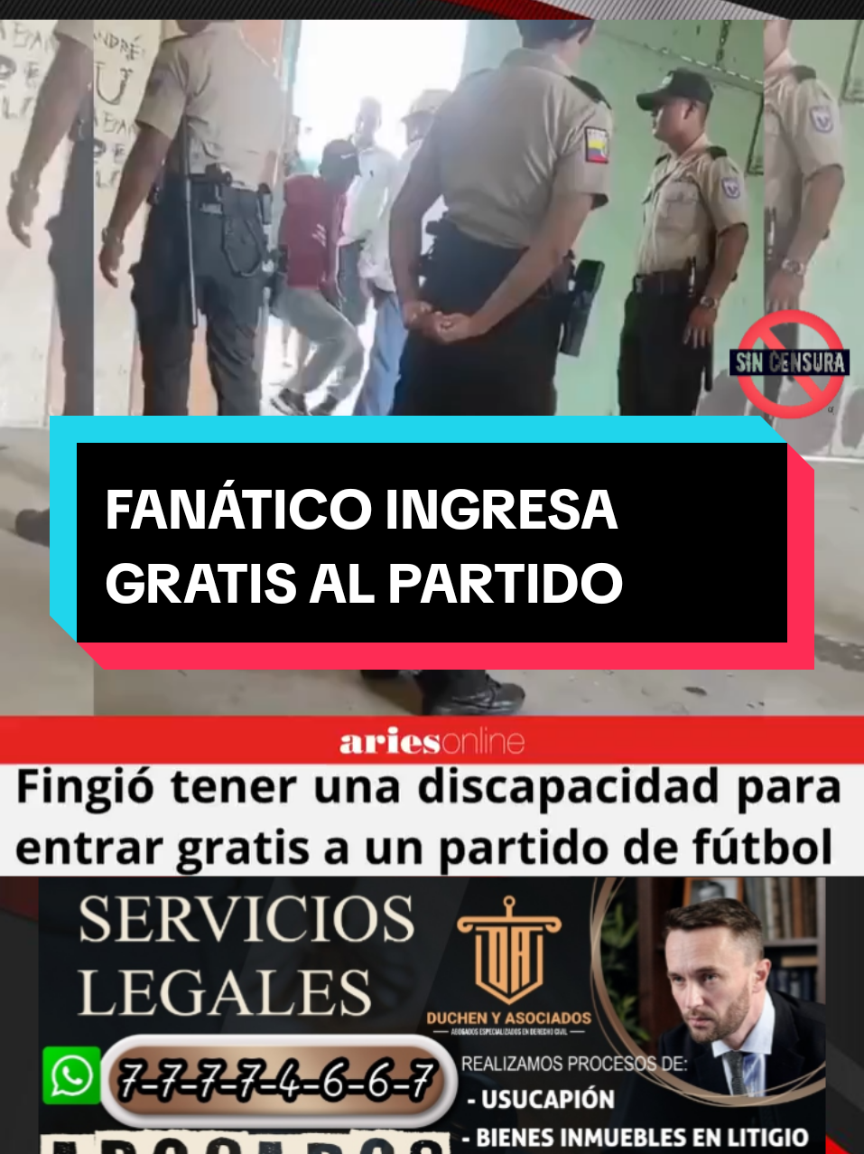 Un Insólito momento sucedió en #ecuador cuando un hincha que se dirigía a ver un partido de fútbol fingió una d1scapac1d4d en las piernas para ingresar gratis ... instantes después estaba saltando con la hinchada. #ecuador #noticiasurgente #tiktok #ultimahora #elaltobolivia🇧🇴🥰 #lapaz_bolivia🇧🇴 #ultimo #Nacional #SINCENSURA #Noticias #urgente #Bolivia #futbol⚽️ 