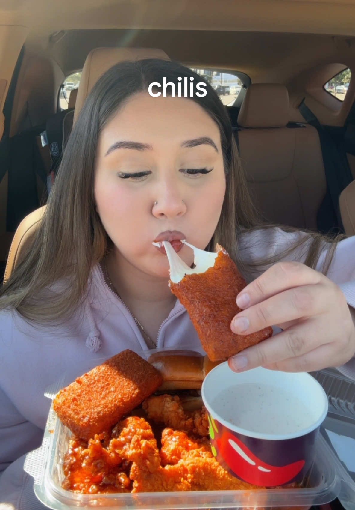 Triple Dipper from @Chili’s Grill & Bar ❤️🌶️  #chilis #tripledipper #chilismukbang #mozzarellasticks #mukbang #mukbangeatingshow #food #eatingvideo #fyp 