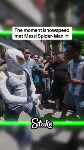 The moment ishowspeed met Messi Spider-Man 💀 #ishowspeed #speed #argentina #argentina🇦🇷 #fyp 