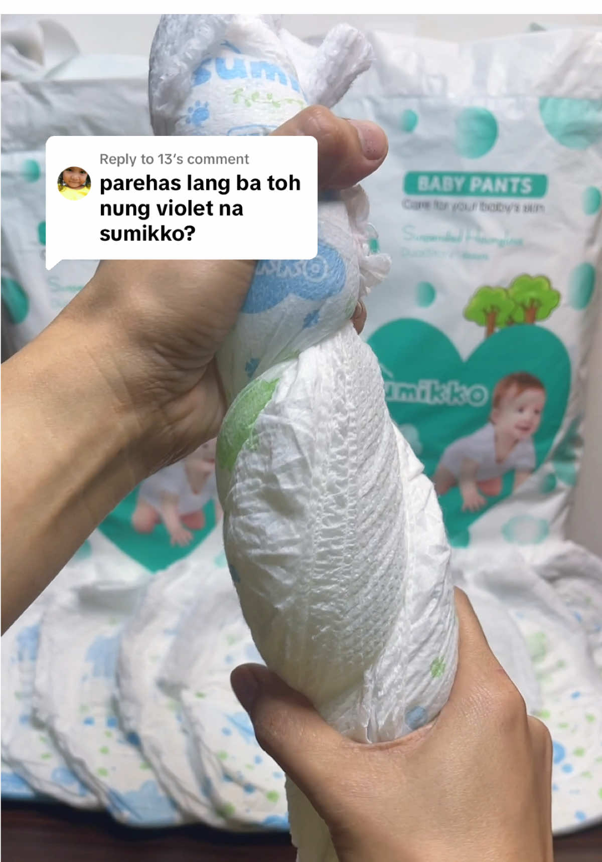 Replying to @13 Basta Sumikko, good quality diaper at highly recommended. Tested and proven good quality at walang pagkakaiba sa mamahalin na diaper in the market.  #Sumikko #babydiaper #diapers #pullup #babypants #best #highlyrecommended #affordable 