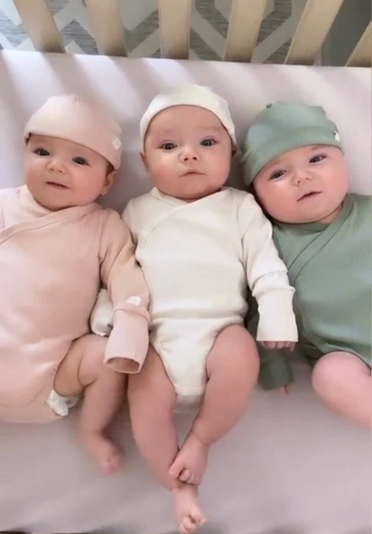My goodness where has time gone? I remember being pregnant and looking at these little outfits dreaming of the day they would be worn by my littles. Now my triplets are turning three this year and I'm getting emotional looking back on old videos. Crazy to think how fast these years have flown by. Maybe it's time for another 😅 #triplets #mom #family #fyp #trending #newborn #memories #growingup 