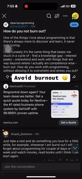 Avoiding Burnout In Programming