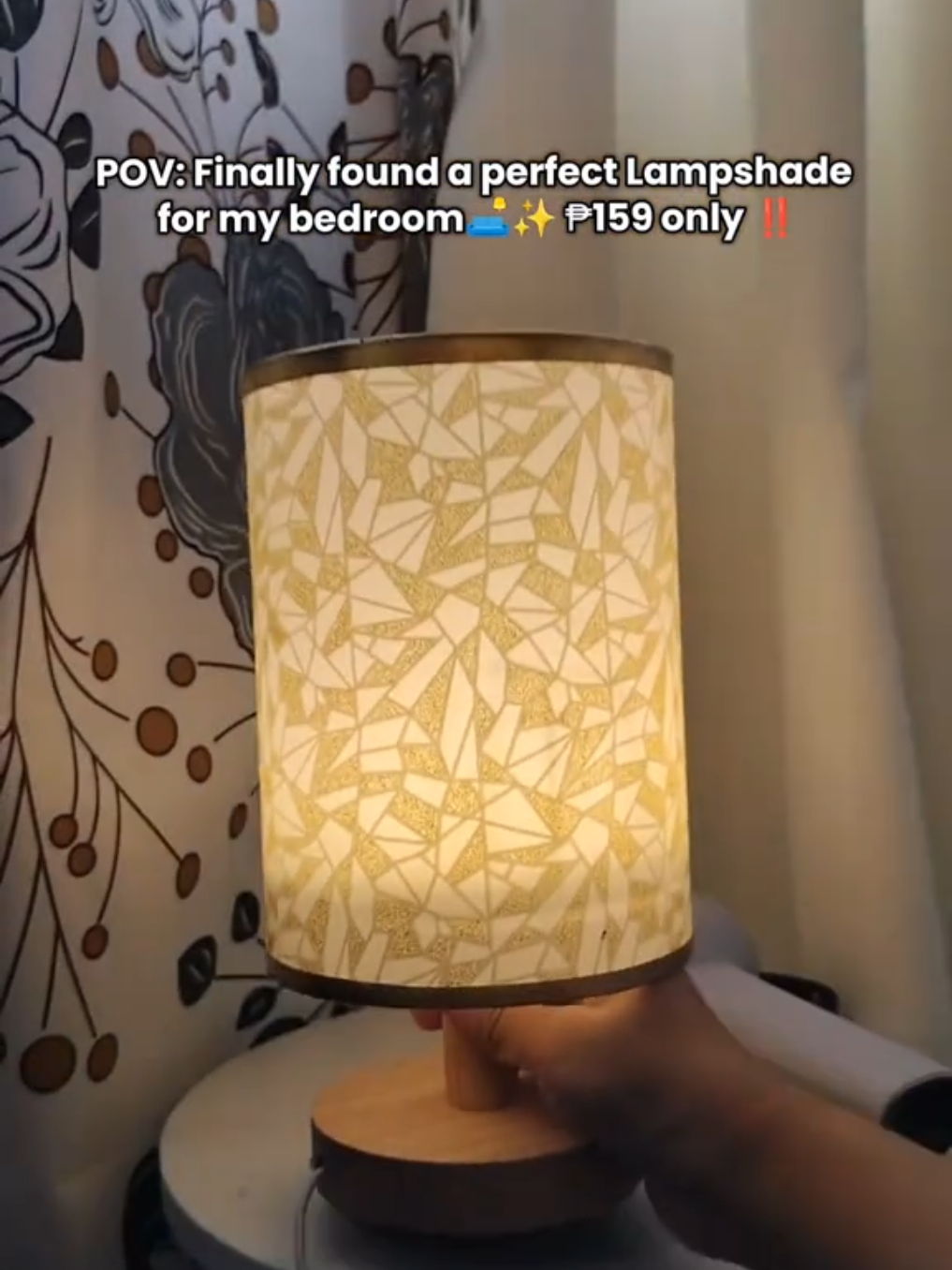 Got this Bedroom Lampshade for only ₱159 ✨ So cute & aesthetic. Get yours now‼️🛒#lampshade #bedroomlamp #lamplight  #bedsidelamp #ledlamp #lamp #bedroomdecor #nightlamp 