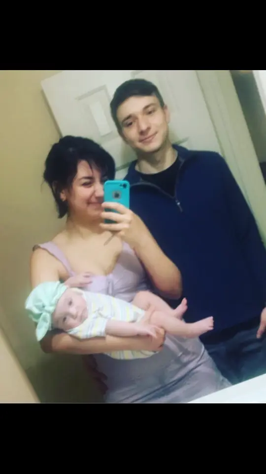 Mommy daddy and Dalisay #ripBraydonStone #widow #proudfather #proudmother #teenparents