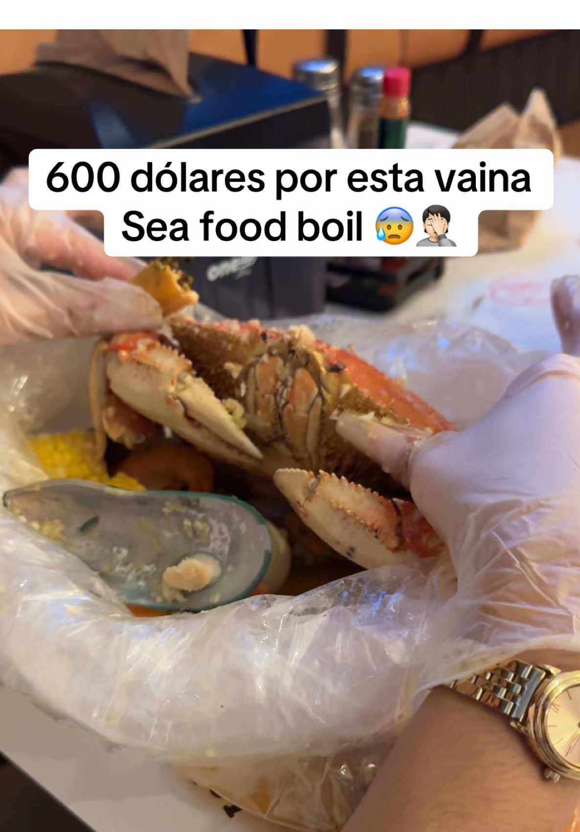 Tanto dinero por un Sea Food boil 😰🤦🏻 #creatorsearchinsights #seafood #seafoodboil #seafoodboilmukbang 