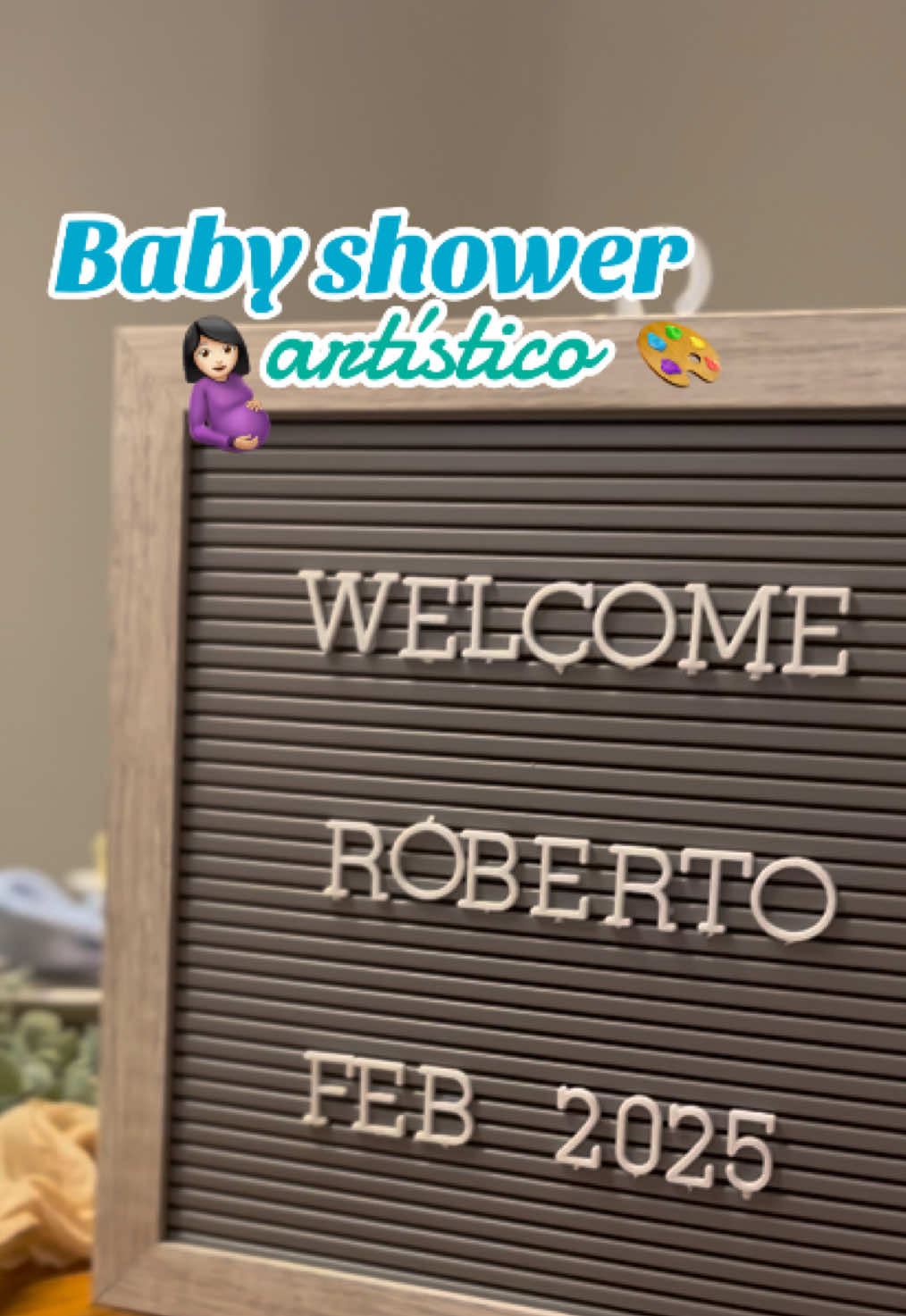 Baby shower artístico para baby R #embarazo #maternidad #babyshower #amigas 