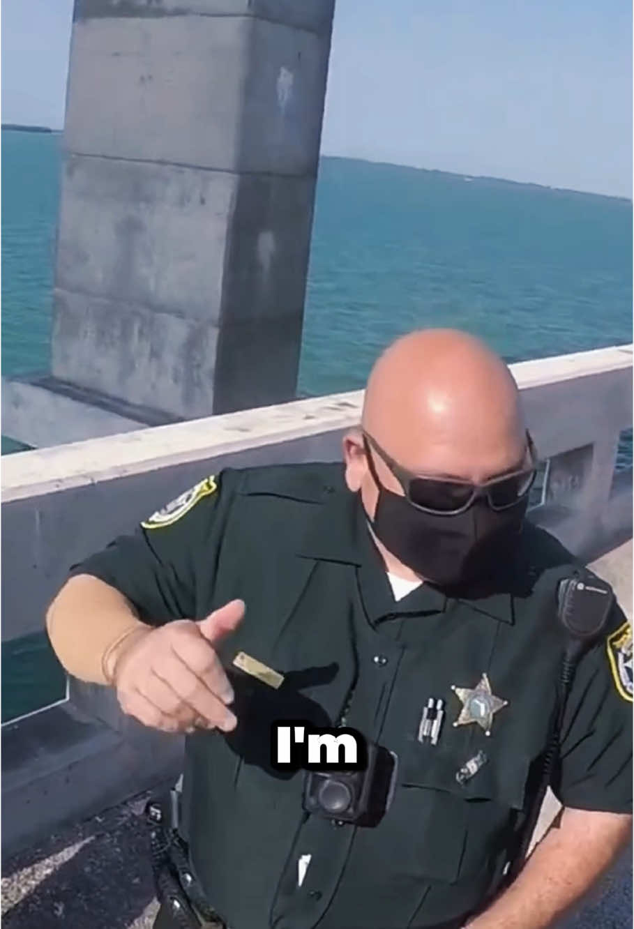 Police inspect fishermen on the bridge #fishermen #gamewarden #fishing 