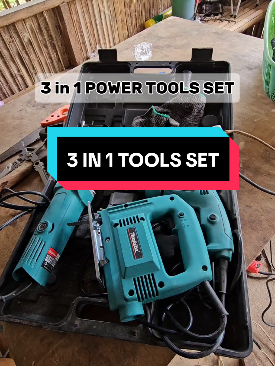 Murang 3 in 1 Power tools Set. Complete Set na. #3in1toolsset#powertools #toolset #grinder#drill#jigsaw#3in1tools #powertoolset #sulitdeal #bundledeals 