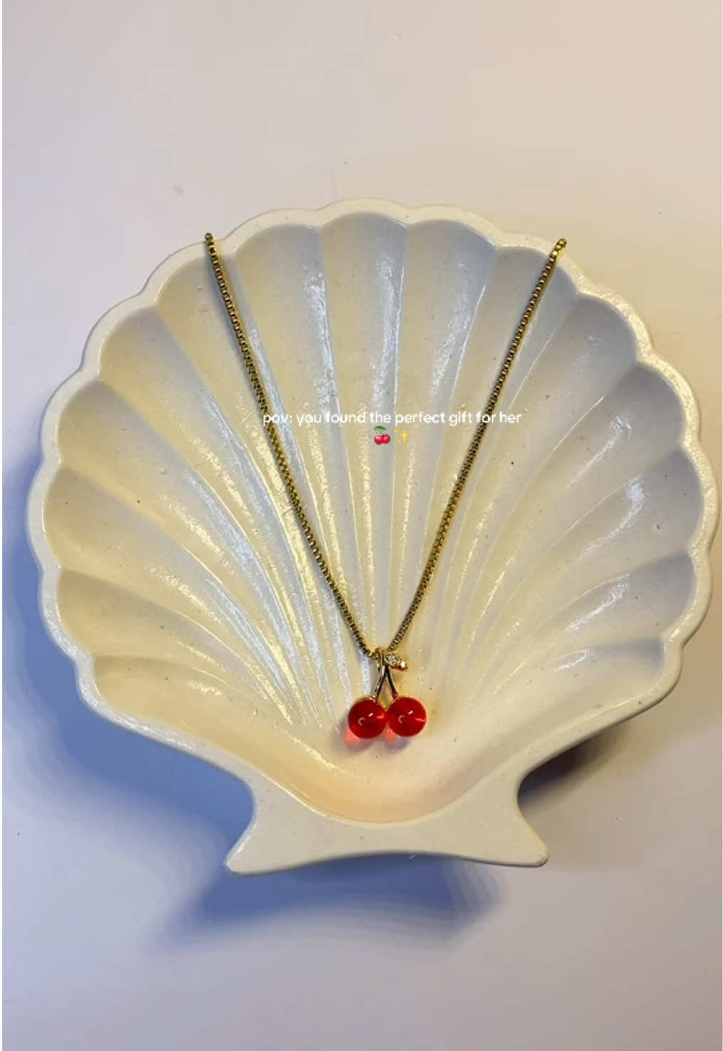 You’ll never go wrong with this cherry pendant necklace🍒✨  #necklace #necklaceforwomen #cherrynecklace #giftideas #tiktokfinds #affordable #fyp #foryou 