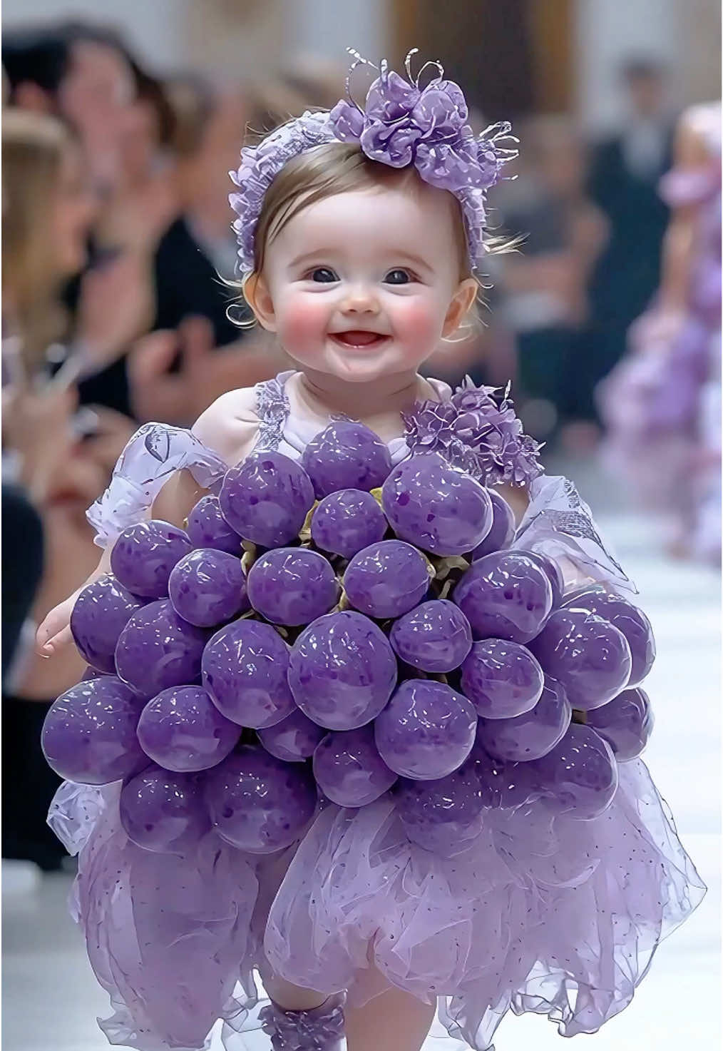 Adorable Baby Runway Stars🍇🥰 #baby #cutebaby #babyvideos #babydance #babyshorts #AI #Runway #fyp #viral #kawaii #BabyFashionShow #ForYou #bebe