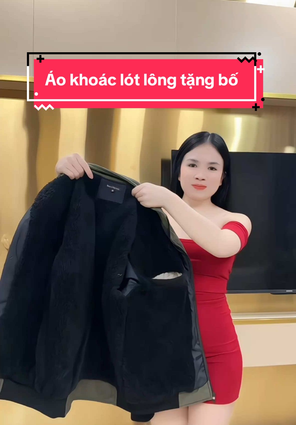 Áo khoác lót lông tặng bố