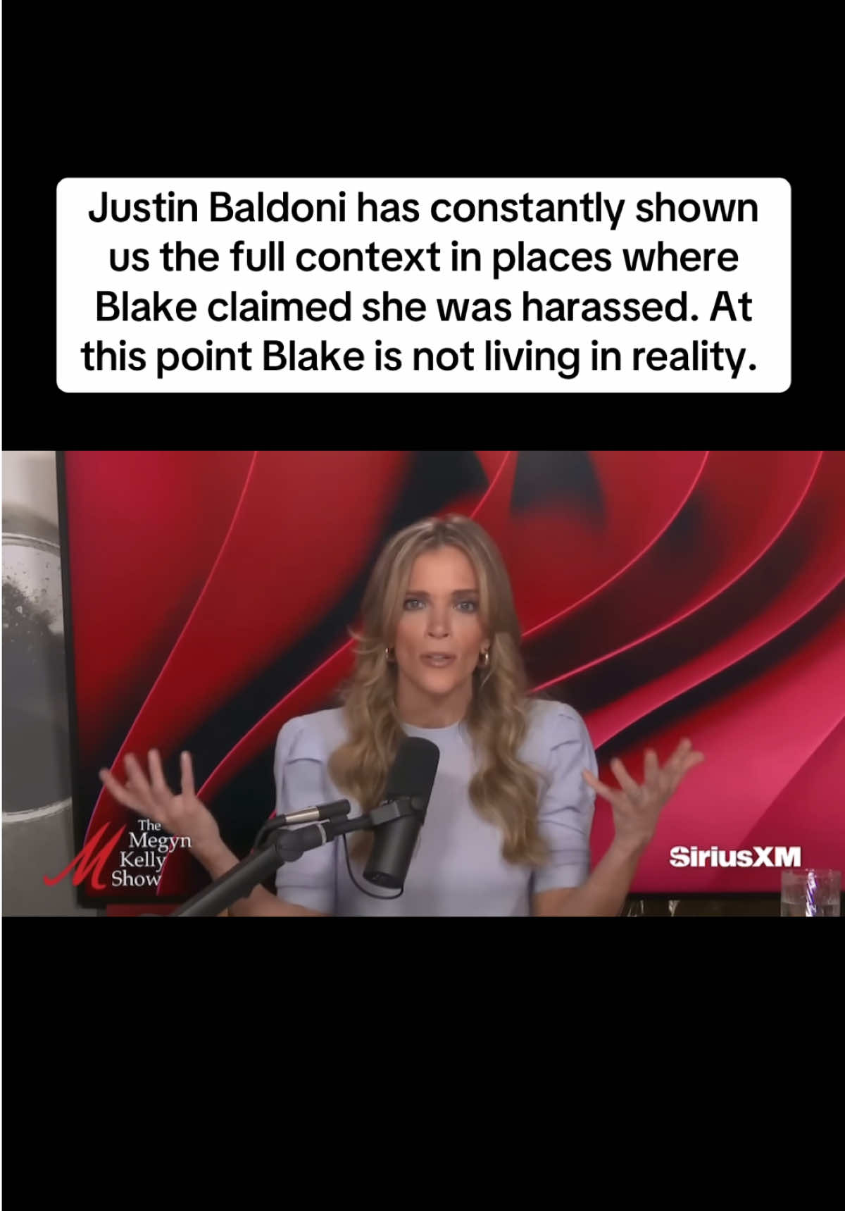 Justin Baldoni has constantly shown us the full context in places where Blake claimed she was harassed. At this point Blake is not living in reality #justinbaldoni #blakelively #ryanreynolds #megynkelly #itendswithusmovie #gagorder #lawsuit #fyp 