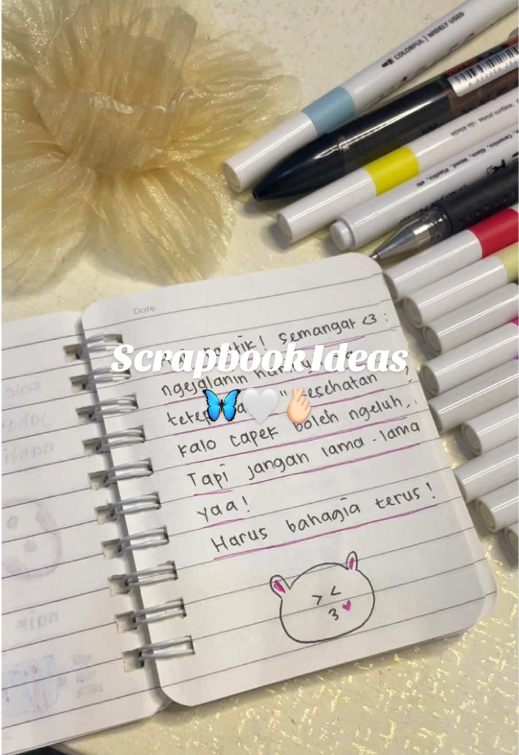 semangat ya! order scrapbook + tulisan dm🥰🫶🏻  #scrapbook #gift #kadopacar #giftforgirlfriend #penyemangat 