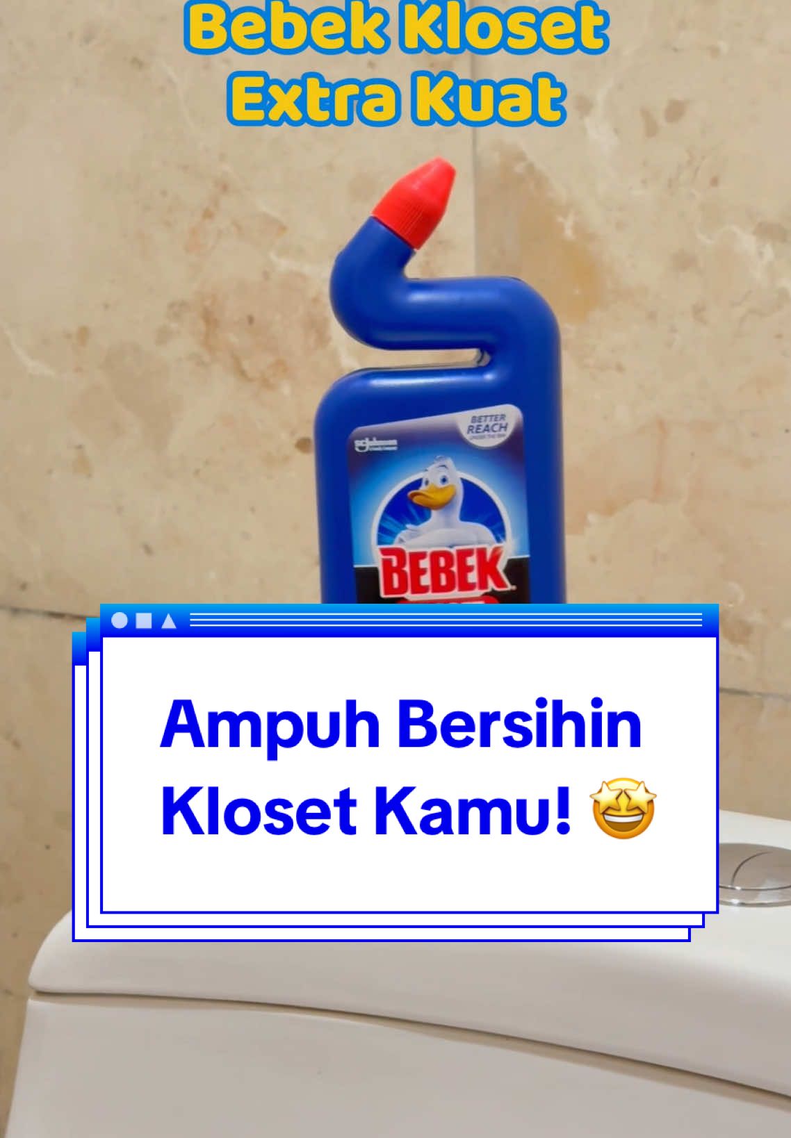 Agenda yang gak bisa di-skip, ya bersih-bersih kloset pake Bebek Kloset Extra Kuat! Bisa menghilangkan noda membandel di kloset kamu dan bikin kloset jadi bersih & harum Kamu udah punya di rumah belum? Share di kolom komentar ya!  #BathroomIsMyBestroom #BebekBetterHygiene #BebekKloset #Fresh #PembersihKloset #HempasKuman #KlosetBersih 