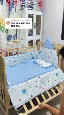 Replying to @Nxprz super ganda niyong multifunctional wooden crib + aesthetic tingnan. #crib #babycrib #pregnant #pregnantlife #pregnancyjourney 