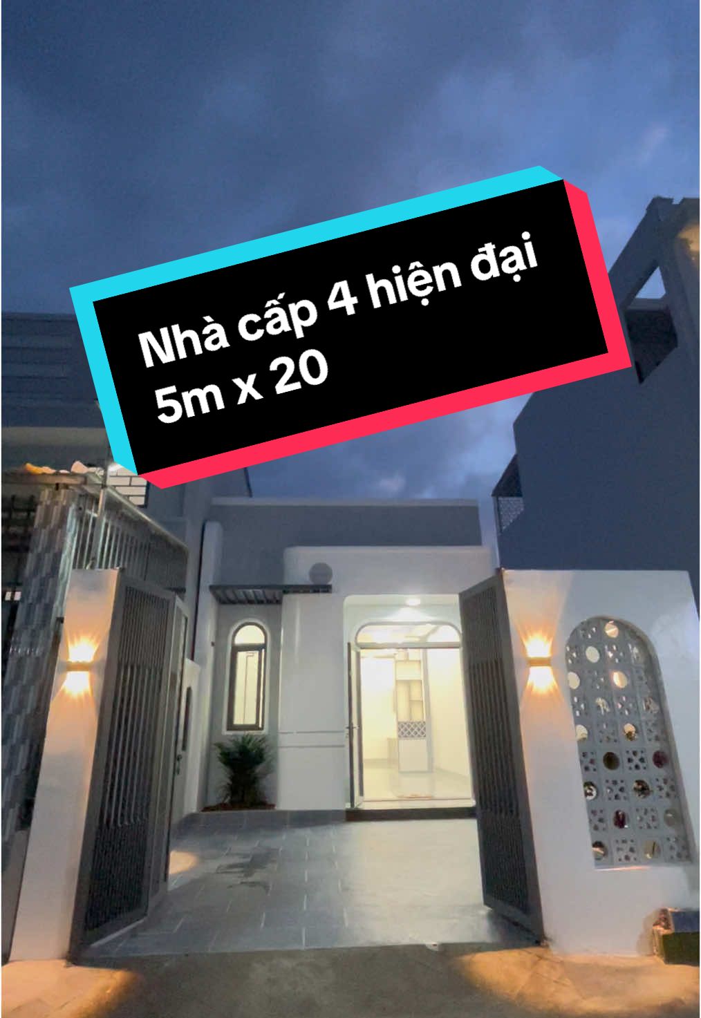 - Mẫu nhà cấp 4 hiện đại 5 x 20 thiết kế được 3 phòng ngủ vs sân ô tô #nhadep #xaydung #thietkenoithat #vinhlong 