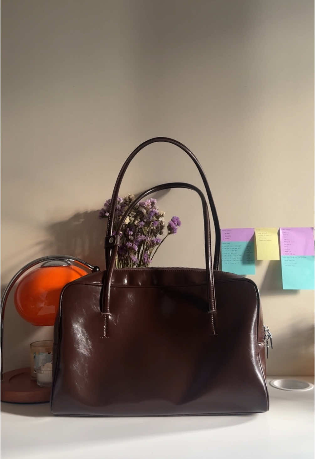 new work bag !! 🤎 so happy my laptop fits yayyy