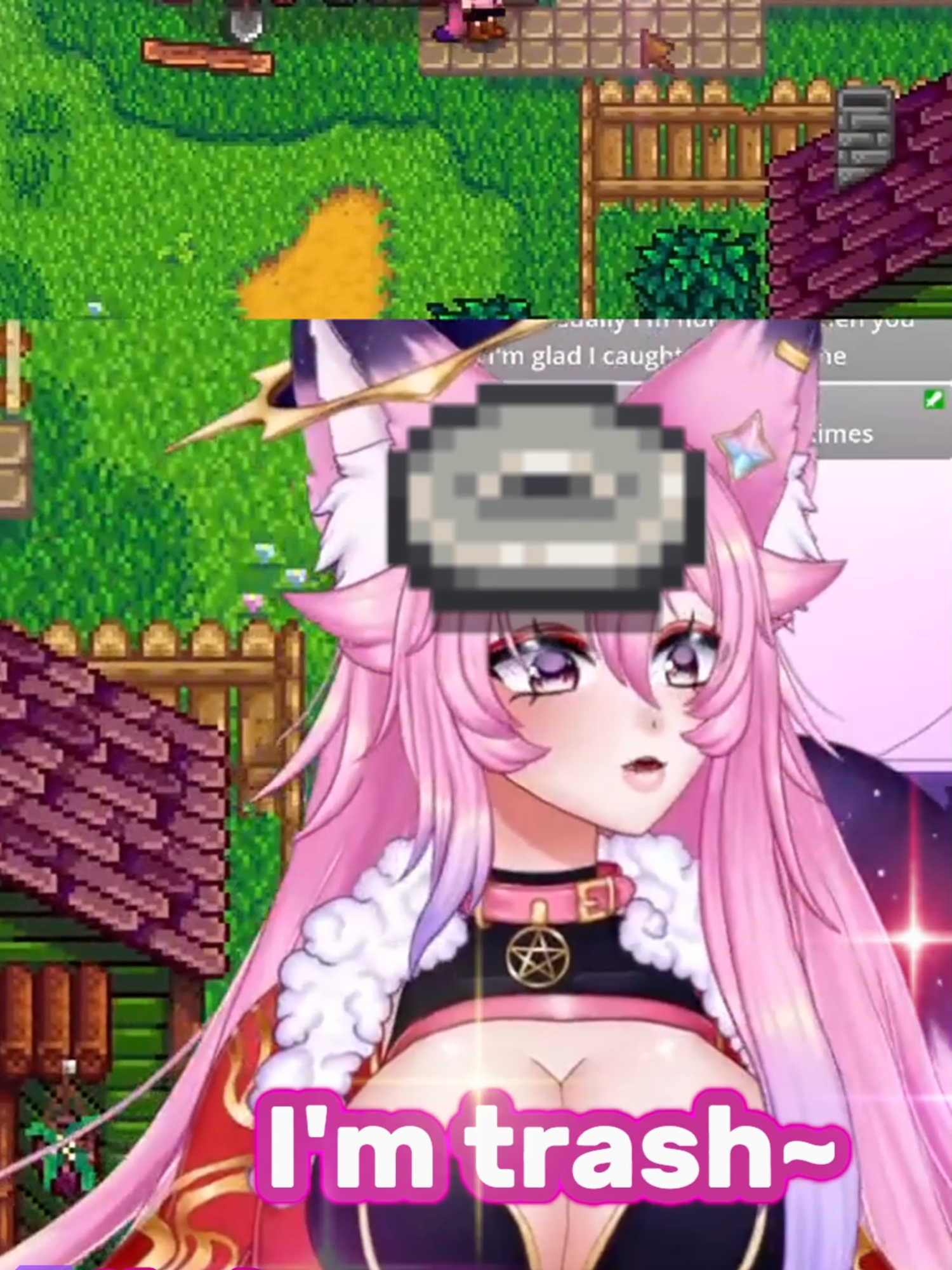 Garbage Hat has a 0.2% chance to be found - Foxy LUCK! #vtuber#stardewvalley #plvtuber #vtuberclips