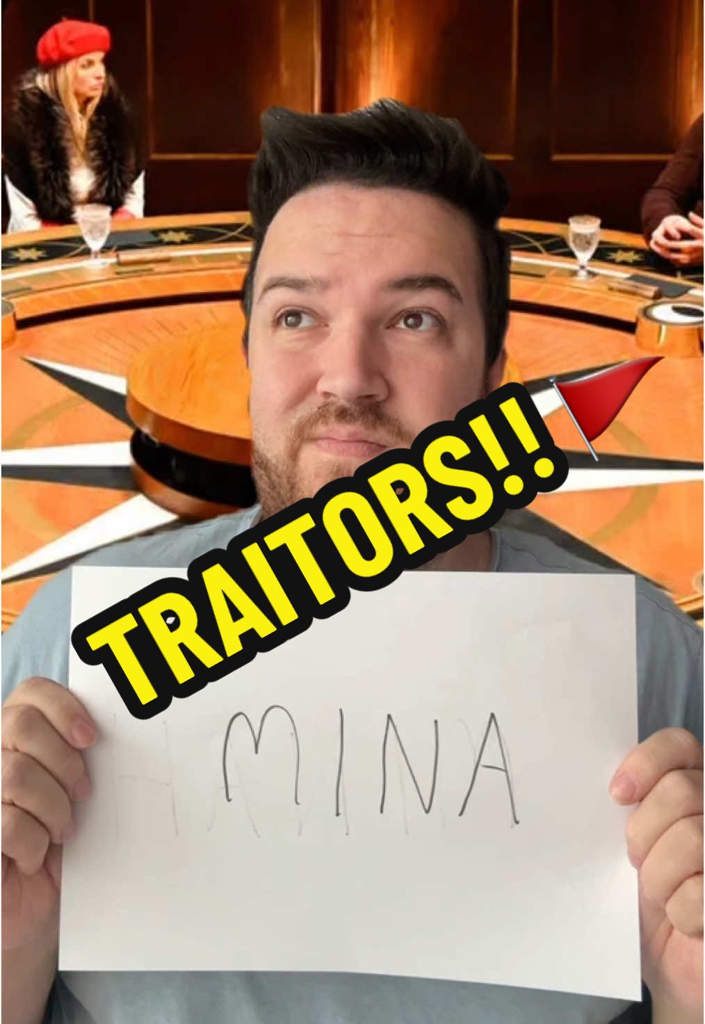 Poor Queen Minah, don’t ever banish her and spell her name incorrectly again 👑 #traitors #minah #traitorsuk #fyp #comedy @claudiawinkle @BBC @Minah💫 | Traitors S3🎭