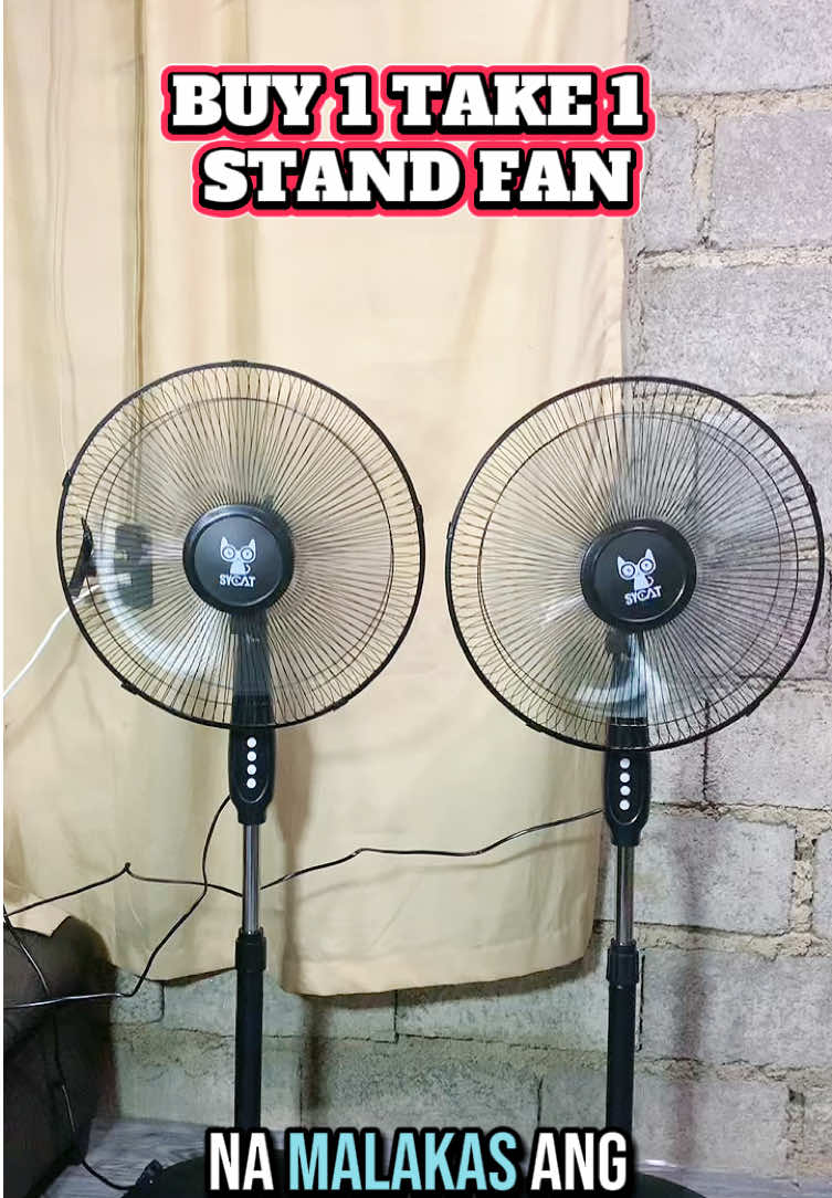 Super sulit talaga itong buy 1 take 1 na stand fan na to🔥 Malakas ang hangin pero mahina ang tunog✨#standfan #buy1take1standfan  #electricfan #homeappliances #homefinds 