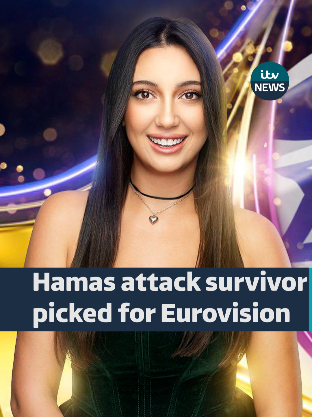 Yuval Raphael, who survived the Nova music festival attack, will represent Israel in the 2025 Eurovision Song Contest #itvnews #eurovision