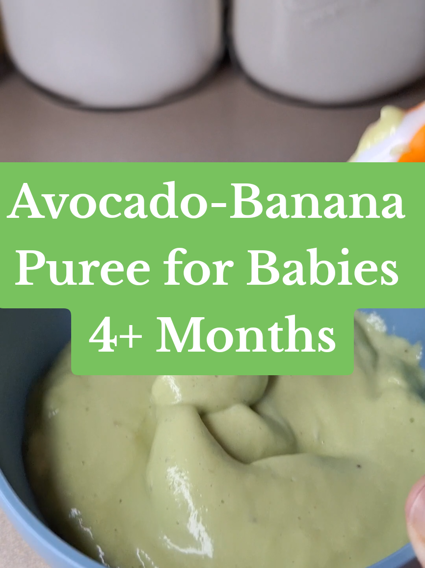 Part 6. 🌟Avocado-Banana Puree for Babies 4+ Months 🌟 Ingredients: 1/2 banana 1/2 avocado 60 ml water 1 scoop baby formula Instructions: Peel the banana and avocado, and scoop out the avocado flesh. Mash both together with a fork or blend until smooth. Add water and mix well for a thinner texture. Stir in the baby formula until fully combined. Why it’s beneficial: This puree is packed with healthy fats from avocado for brain development, natural sweetness from banana for energy, and essential nutrients from baby formula to support growth and digestion. A creamy, nutritious, and delicious start for your baby! #babypuree #babytok #babypureeidea  #babyfoodrecipes #avocado #Kendamil 